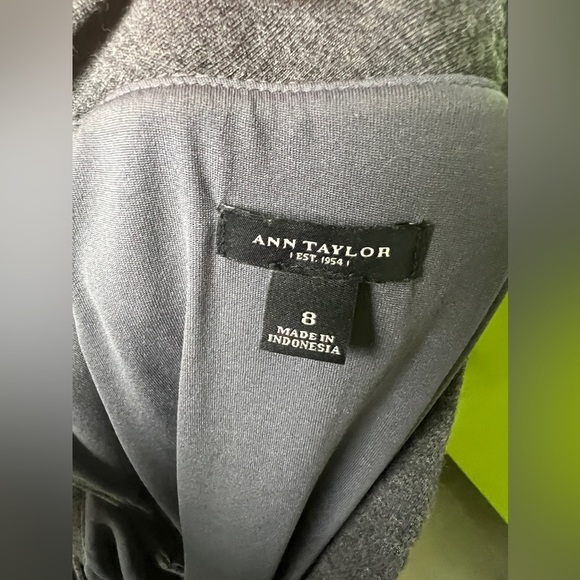 Ann Taylor Womens charcoal gray cowl neck shift wool blend dress 8 - Picture 9 of 12